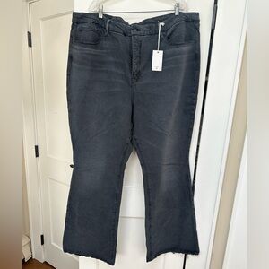 NWT GOOD AMERICAN GOOD CLASSIC SLIM BOOTCUT JEANS BLACK